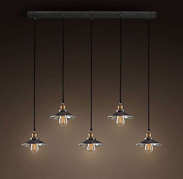 Люстра Loft Cone Pendant Reflector 5 Line Черный Люстра Loft Cone Pendant Reflector 5 Line Черный в Грозном | Loft Concept