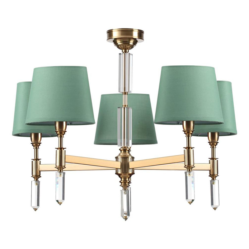 Люстра Ramona Green Chandelier Бронза Зеленый Люстра Ramona Green Chandelier Бронза Зеленый в Грозном | Loft Concept