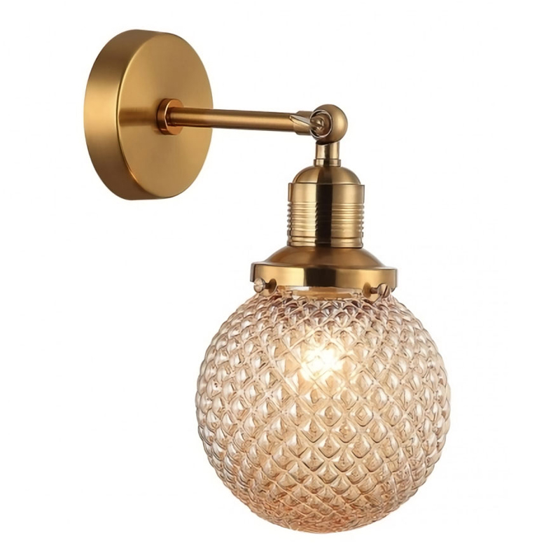 Бра Perforated Bubbles с темным плафоном Латунь Янтарный Бра Perforated Bubbles с темным плафоном Латунь Янтарный в Грозном | Loft Concept