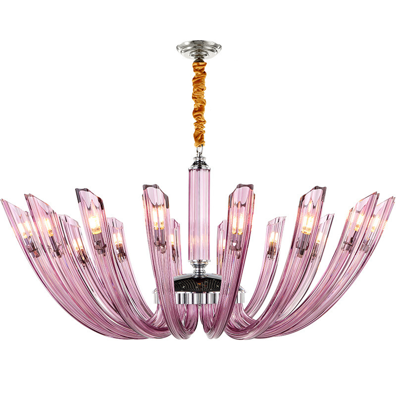 Люстра Pink Rays Chandelier Розовый Хром Люстра Pink Rays Chandelier Розовый Хром в Грозном | Loft Concept