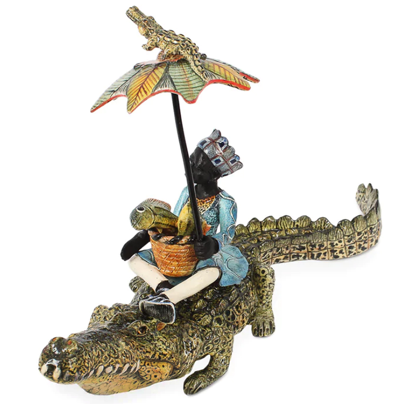 Статуэтка Crocodile Rider Зеленый Статуэтка Crocodile Rider Зеленый в Грозном | Loft Concept