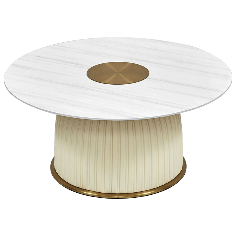 Кофейный стол Orlaith White Gold Round Table Белый ivory ( слоновая кость ) Золотой Кофейный стол Orlaith White Gold Round Table Белый ivory ( слоновая кость ) Золотой в Грозном | Loft Concept