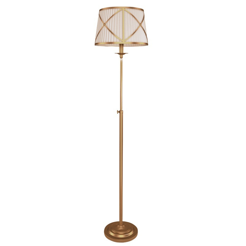 Торшер с абажуром Provence Lampshade Light Gold Floor Lamp Бежевый Золотой Торшер с абажуром Provence Lampshade Light Gold Floor Lamp Бежевый Золотой в Грозном | Loft Concept