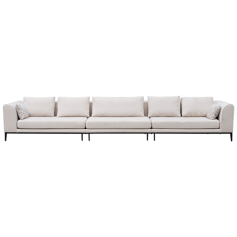 Диван Willa Long Sofa Молочный Черный Диван Willa Long Sofa Молочный Черный в Грозном | Loft Concept