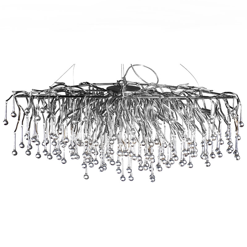 Люстра Droplet Chrome Chandelier Хром Прозрачный Люстра Droplet Chrome Chandelier Хром Прозрачный в Грозном | Loft Concept