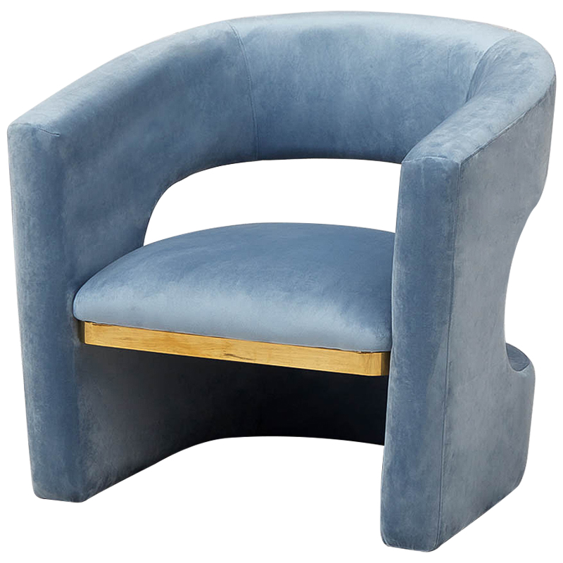 Кресло голубое Walsh Blue Armchair Голубой Глянцевое золото Кресло голубое Walsh Blue Armchair Голубой Глянцевое золото в Грозном | Loft Concept