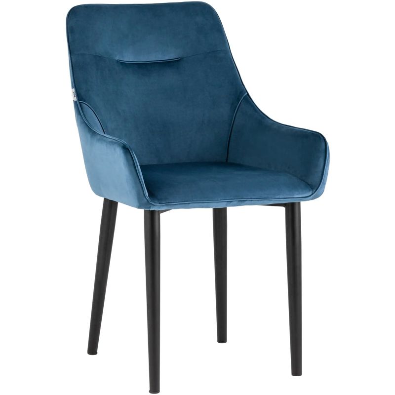 Стул Joan Chair Синий Велюр Синий Черный Стул Joan Chair Синий Велюр Синий Черный в Грозном | Loft Concept