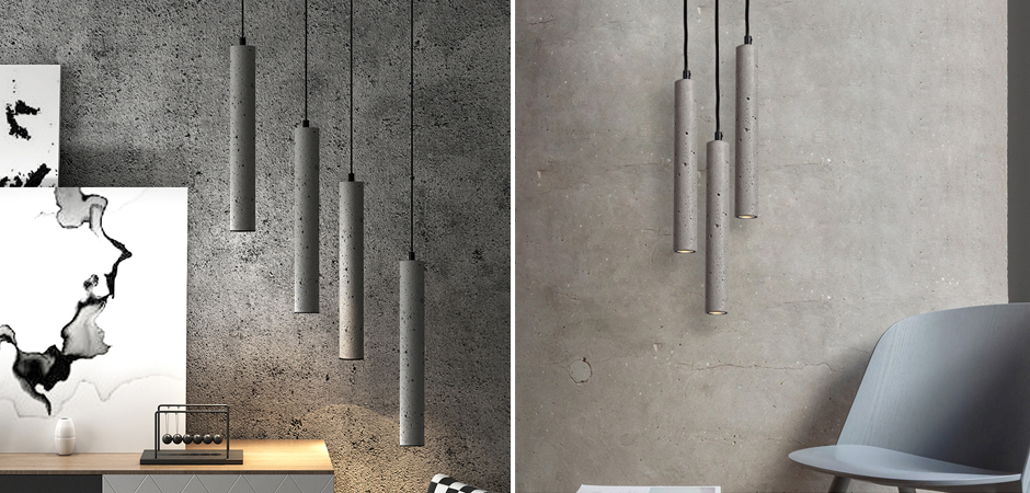 Подвесной светильник Concrete Pipe Подвесной светильник Concrete Pipe - Loft-Concept в Грозном