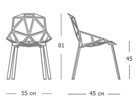 Дизайнерский стул CHAIR ONE black Дизайнерский стул CHAIR ONE black в Грозном