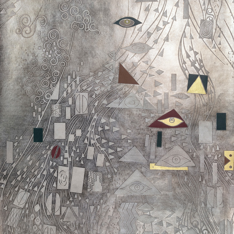 Обои ручная роспись Klimt Polished Silver bas relief gilded paper Обои ручная роспись Klimt Polished Silver bas relief gilded paper в Грозном | Loft Concept