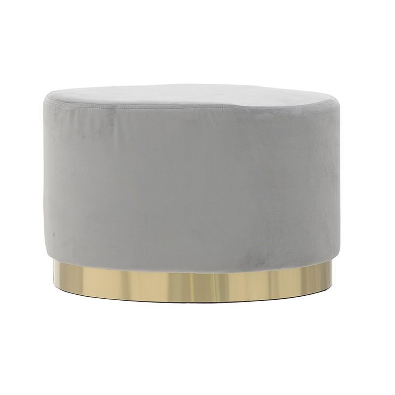 Пуф Golden Belt Gray Pastel Серый Золотой Пуф Golden Belt Gray Pastel Серый Золотой в Грозном | Loft Concept