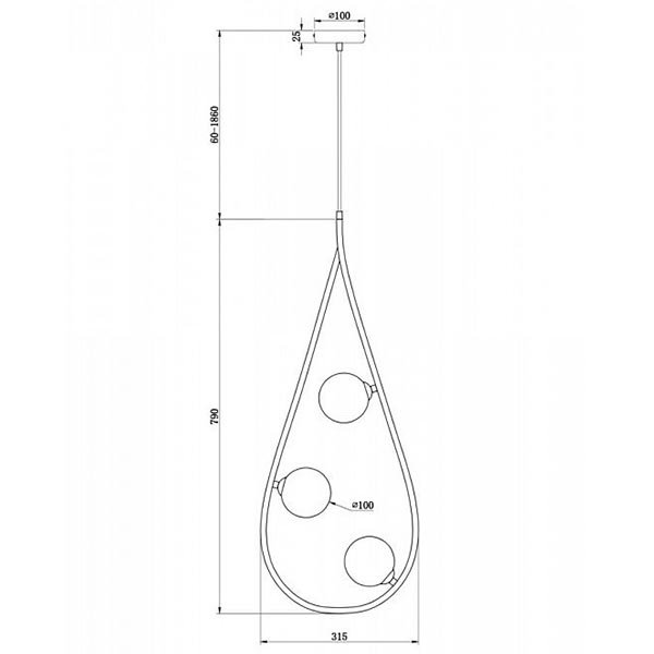 Люстра Marcan 3 Ball Chandelier Black Люстра Marcan 3 Ball Chandelier Black в Грозном