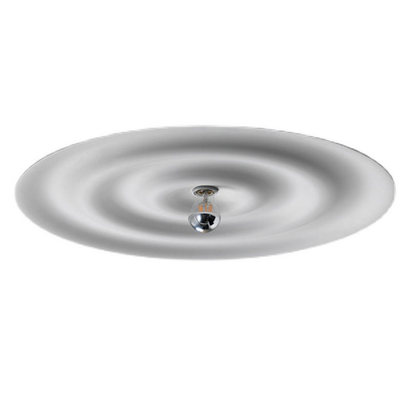 Потолочный светильник круглый Round Plate Белый Потолочный светильник круглый Round Plate Белый в Грозном | Loft Concept
