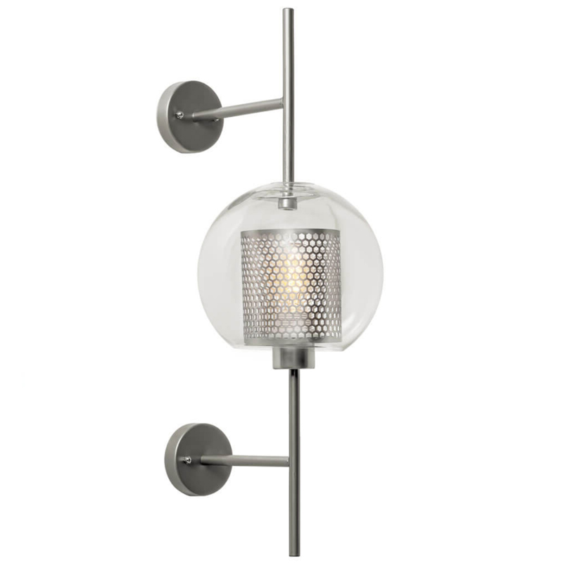 Бра Perforation Wall Lamp Nickel 58 Никель Прозрачное Стекло Бра Perforation Wall Lamp Nickel 58 Никель Прозрачное Стекло в Грозном | Loft Concept