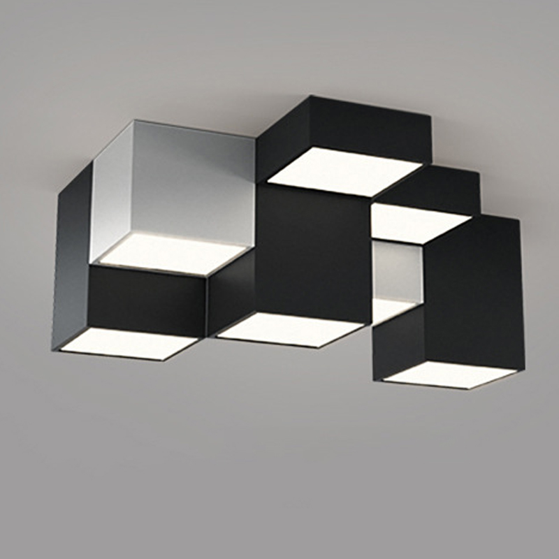 Комбинация из 9-ти геометрических потолочных светильников Nine Geometric Lamps Черный Белый Комбинация из 9-ти геометрических потолочных светильников Nine Geometric Lamps Черный Белый в Грозном | Loft Concept