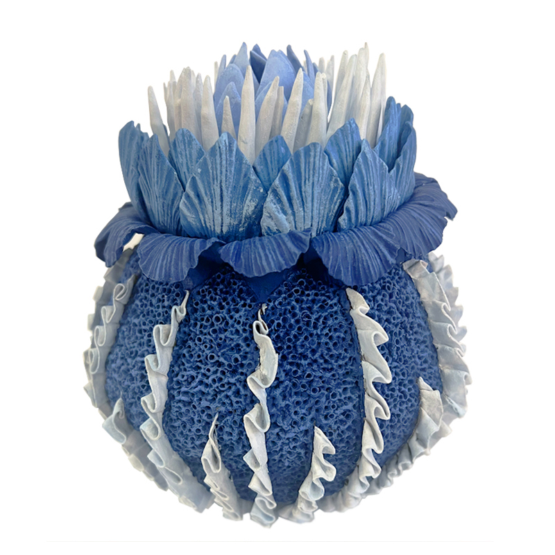 Статуэтка тропический фрукт Pandora Tropical Blue and White Fruit Синий Белый Статуэтка тропический фрукт Pandora Tropical Blue and White Fruit Синий Белый в Грозном | Loft Concept