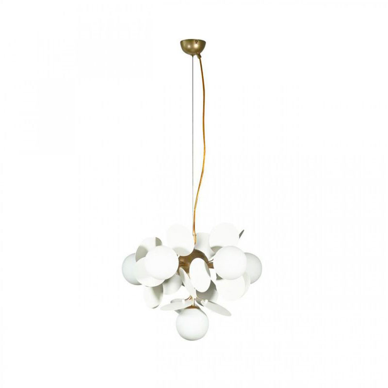 Люстра MATISSE Chandelier White 6 ламп Белый Золотой Люстра MATISSE Chandelier White 6 ламп Белый Золотой в Грозном | Loft Concept