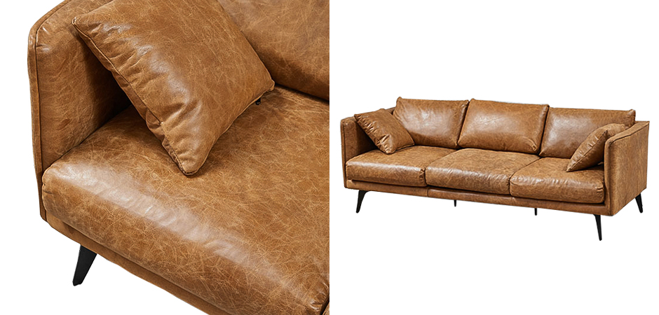 Диван Caramel Leather Triple Sofa Диван Caramel Leather Triple Sofa - Loft-Concept в Грозном