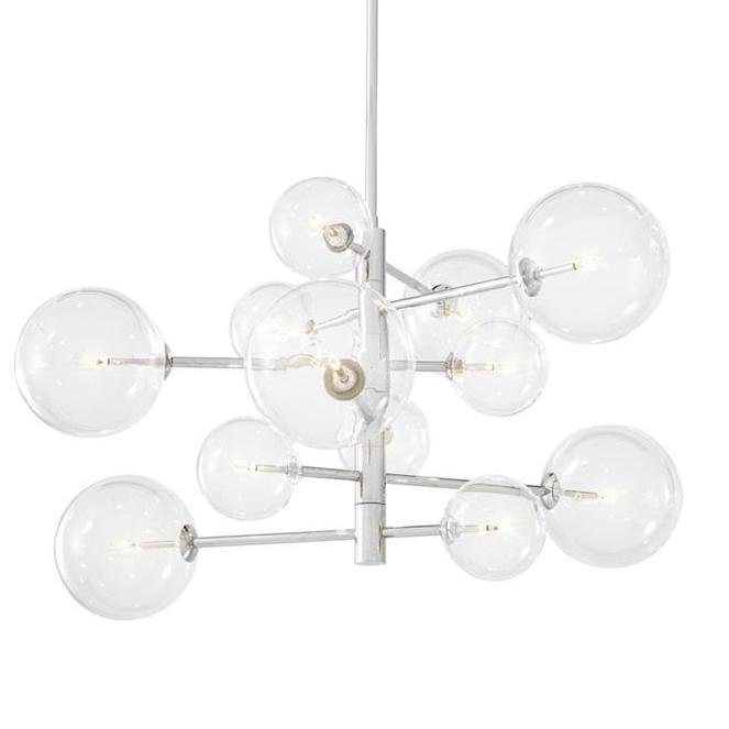 Люстра Chandelier Argento S Nickel Никель Прозрачное Стекло Люстра Chandelier Argento S Nickel Никель Прозрачное Стекло в Грозном | Loft Concept