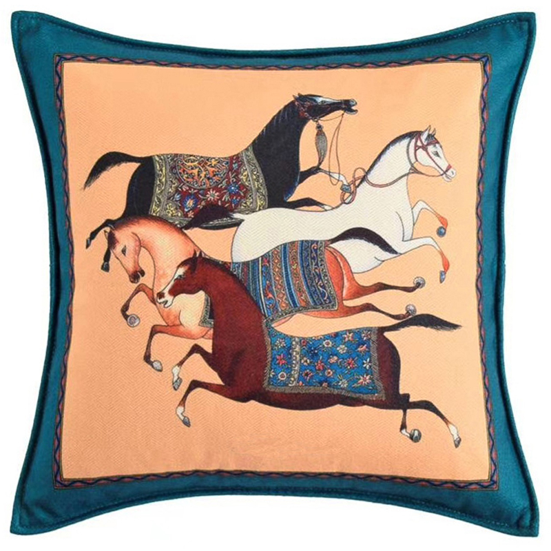 Декоративная подушка Hermes Horse 40 Мульти Декоративная подушка Hermes Horse 40 Мульти в Грозном | Loft Concept