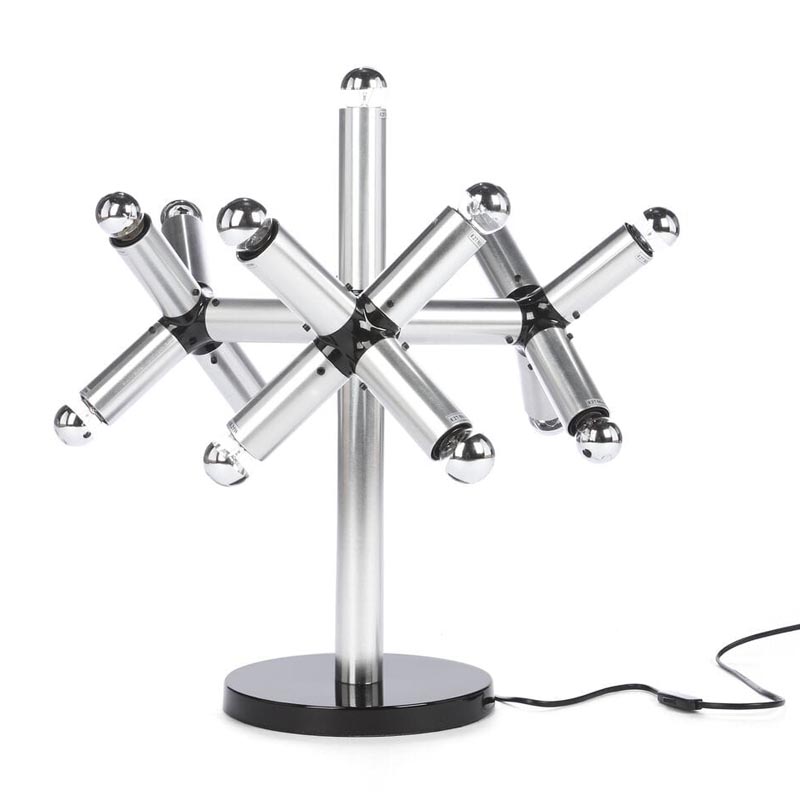 Настольная лампа Fenton Table Lamp Серебряный Настольная лампа Fenton Table Lamp Серебряный в Грозном | Loft Concept