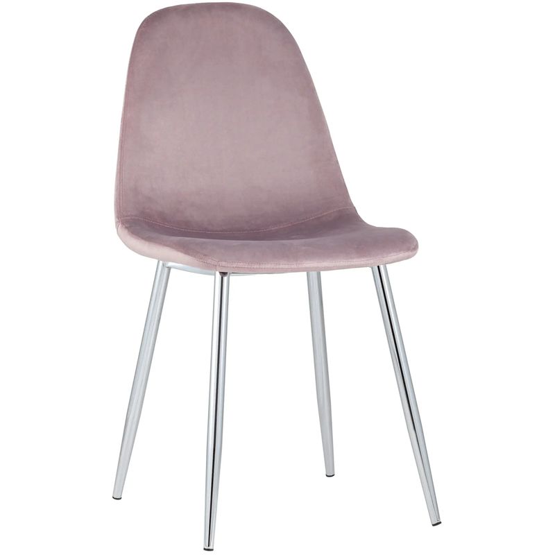 Стул Archie Chair Пыльно-Розовый Велюр Хромированные ножки Розовый пастельный Серебряный Стул Archie Chair Пыльно-Розовый Велюр Хромированные ножки Розовый пастельный Серебряный в Грозном | Loft Concept