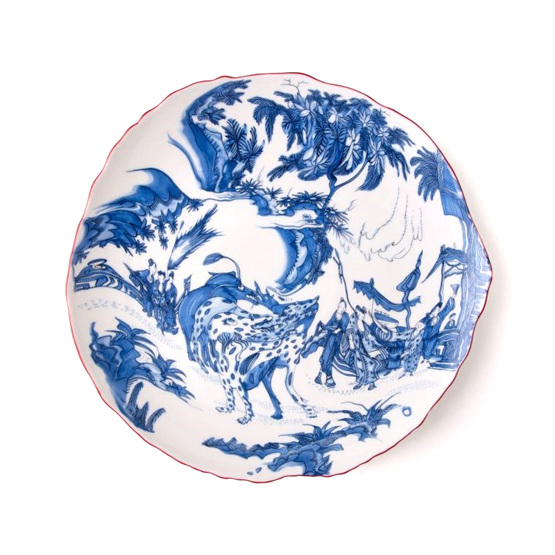 Тарелка Seletti Blue Chinoiserie Белый Синий Тарелка Seletti Blue Chinoiserie Белый Синий в Грозном | Loft Concept