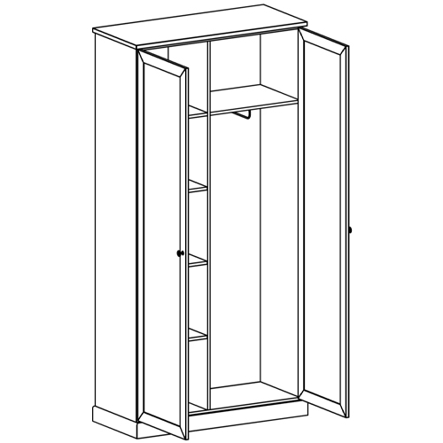 Двухдверный шкаф с зеркальными дверцами Percent Closet Двухдверный шкаф с зеркальными дверцами Percent Closet в Грозном