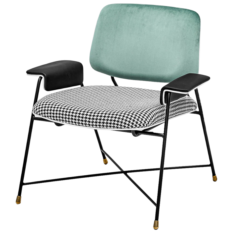 Кресло Bagot Chair Mint Черно-белый Мятный Кресло Bagot Chair Mint Черно-белый Мятный в Грозном | Loft Concept