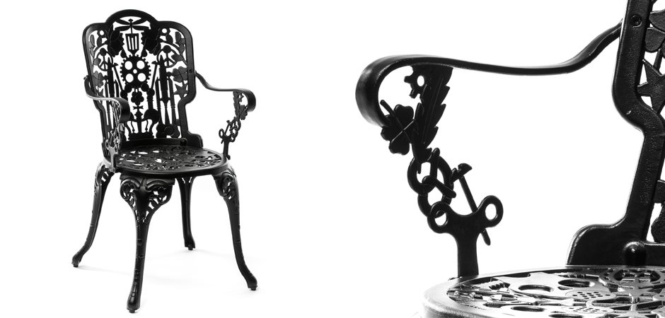 Стул Seletti Industry Collection ALUMINIUM ARMCHAIR – BLACK Стул Seletti Industry Collection ALUMINIUM ARMCHAIR – BLACK - Loft-Concept в Грозном