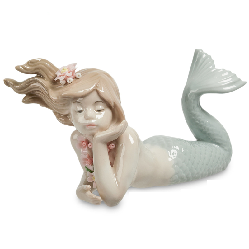 Статуэтка Mermaid Leia Бежевый Серо-голубой Розовый пастельный Статуэтка Mermaid Leia Бежевый Серо-голубой Розовый пастельный в Грозном | Loft Concept