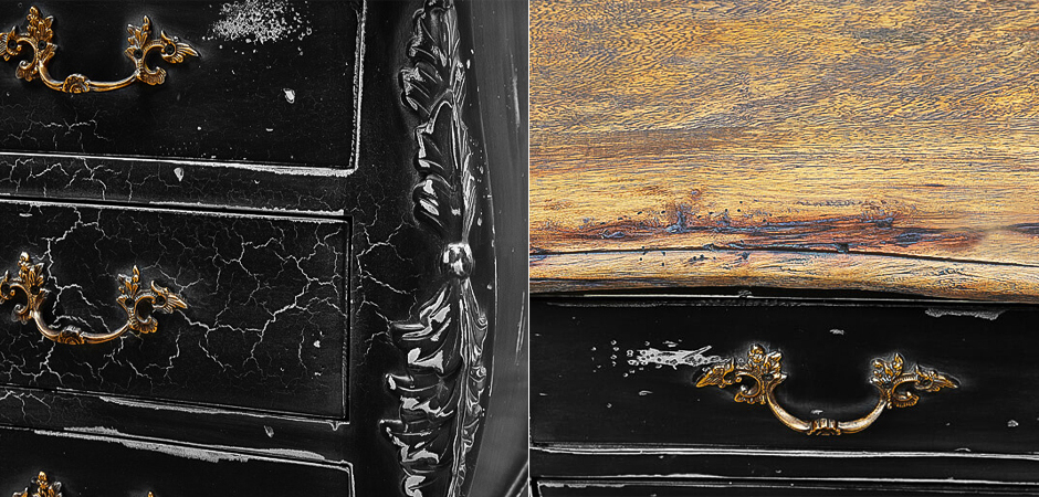 Комод в винтажном стиле Renee Black Vintage Commode Черный Комод в винтажном стиле Renee Black Vintage Commode Черный - Loft-Concept в Грозном