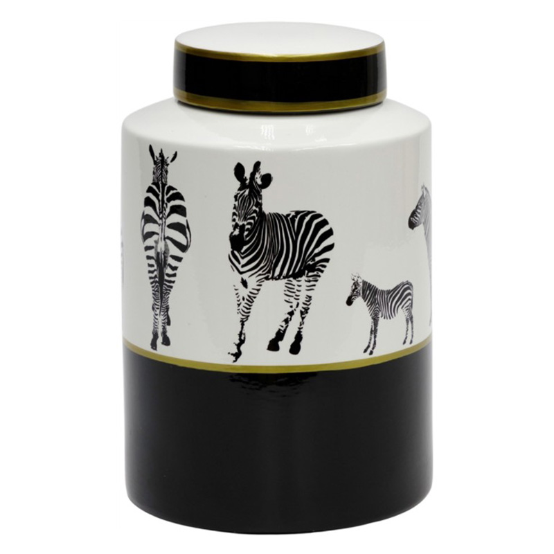 Ваза Zebra Vase white and black 26 Белый Черный Золотой Ваза Zebra Vase white and black 26 Белый Черный Золотой в Грозном | Loft Concept