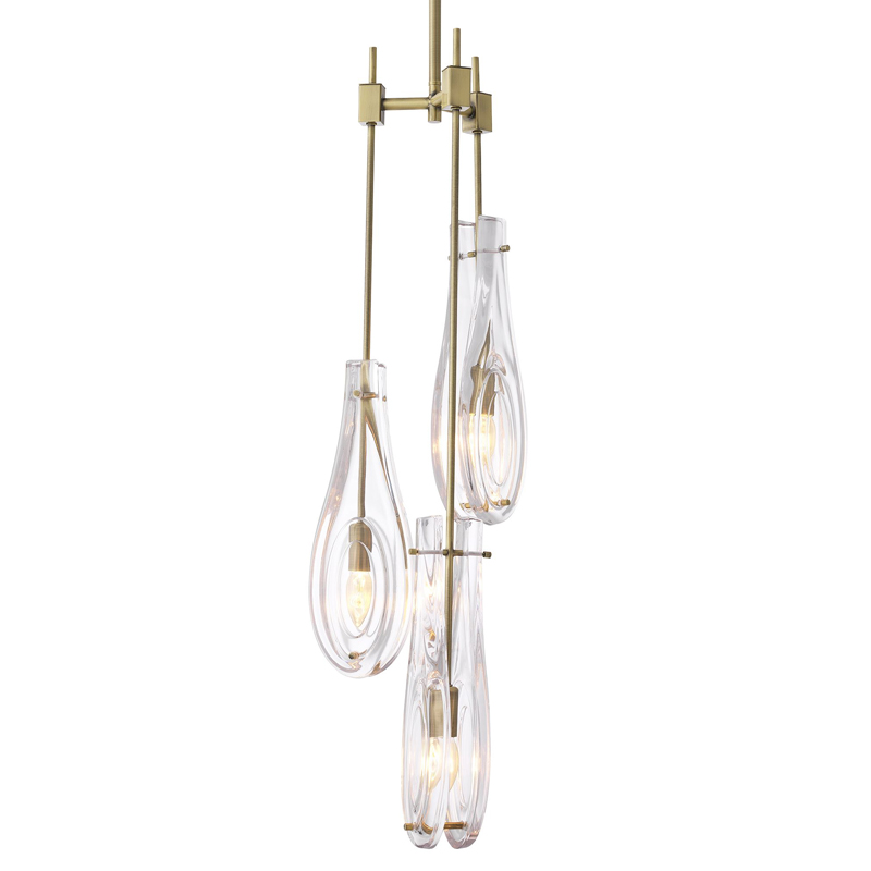 Люстра Eichholtz Chandelier Bellano S Brass Латунь Прозрачный Люстра Eichholtz Chandelier Bellano S Brass Латунь Прозрачный в Грозном | Loft Concept