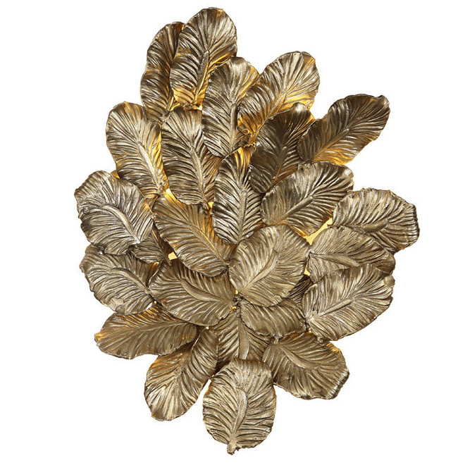 Бра Golden Leaves Bra Золотой Бра Golden Leaves Bra Золотой в Грозном | Loft Concept