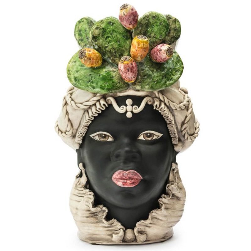 Ваза VASE MORO LADY FICO BIG Черный Мульти Ваза VASE MORO LADY FICO BIG Черный Мульти в Грозном | Loft Concept