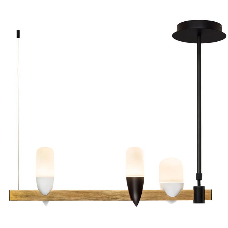 Люстра Ebenezer Chandelier Linear black 60 Латунь Черный Люстра Ebenezer Chandelier Linear black 60 Латунь Черный в Грозном | Loft Concept