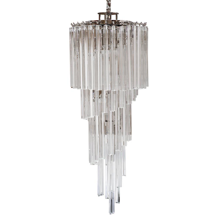 Люстра Odeon Chandelier Helix Clear 35 Хром Прозрачное Стекло Люстра Odeon Chandelier Helix Clear 35 Хром Прозрачное Стекло в Грозном | Loft Concept