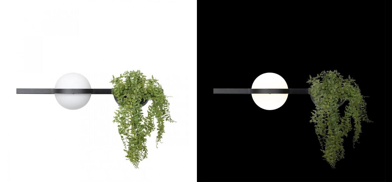 Настенный светильник c подставкой для живых растений Palma by Vibia small - фото №1