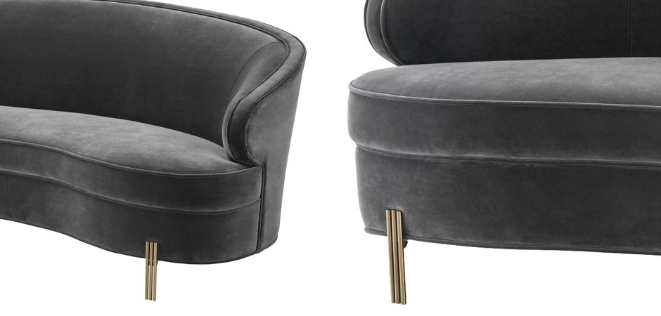 Диван Eichholtz Sofa Pierson dark grey Диван Eichholtz Sofa Pierson dark grey - Loft-Concept в Грозном