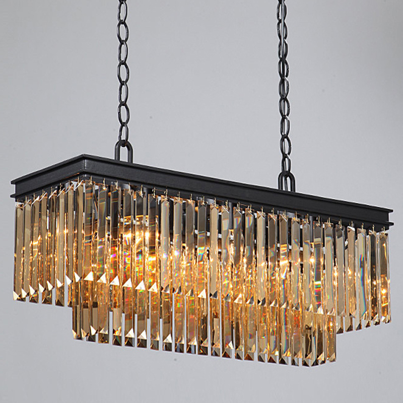 Люстра Odeon Amber GLASS Rectangular Chandelier Black iron Янтарное стекло 80 Черный матовый Люстра Odeon Amber GLASS Rectangular Chandelier Black iron Янтарное стекло 80 Черный матовый в Грозном | Loft Concept