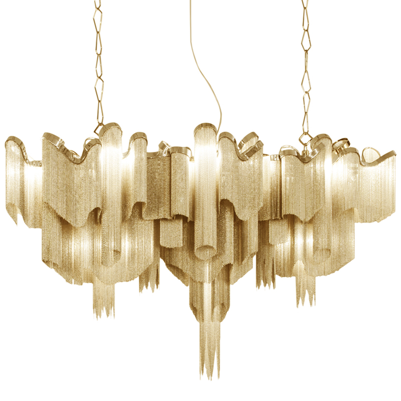 Люстра Terzani STREAM Gold Глянцевое золото Люстра Terzani STREAM Gold Глянцевое золото в Грозном | Loft Concept