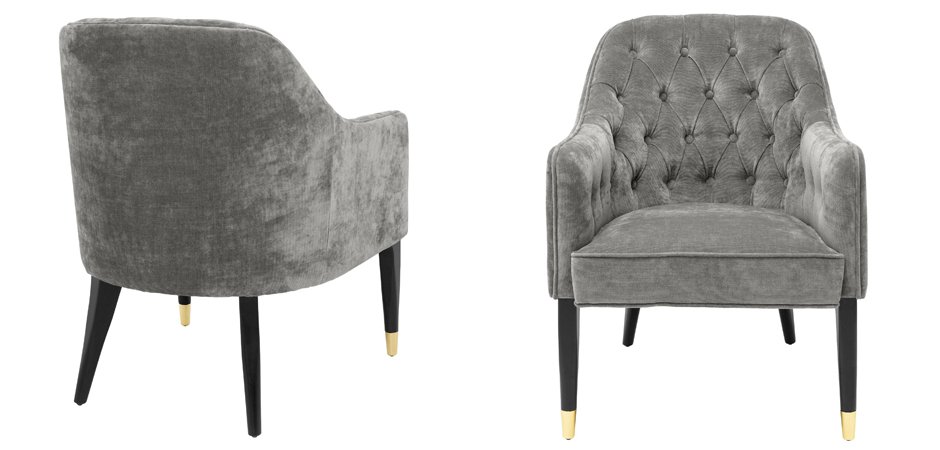 Кресло Eichholtz Chair Cyrus Grey Кресло Eichholtz Chair Cyrus Grey - Loft-Concept в Грозном