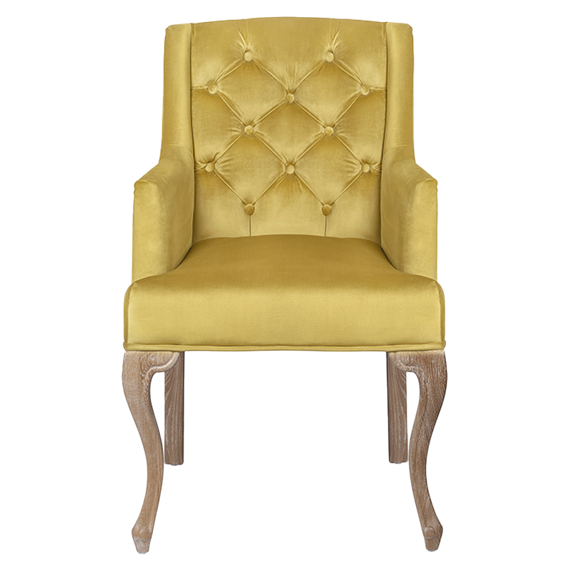Кресло Mason Classical Armchair gold velour Желтый Коричневый Кресло Mason Classical Armchair gold velour Желтый Коричневый в Грозном | Loft Concept