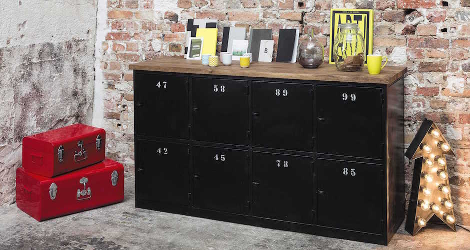 Комод в стиле Лофт с 8-ю дверцами Industrial Rust Eight Chest Комод в стиле Лофт с 8-ю дверцами Industrial Rust Eight Chest - Loft-Concept в Грозном