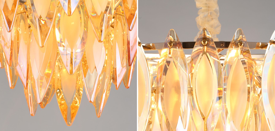 Хрустальная Люстра Feather Золото - фото №1