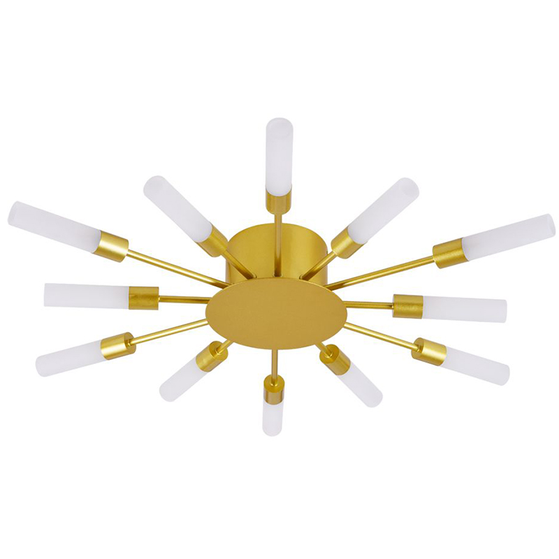 Потолочный светильник Aiden Ceiling Lamp 12 Белый Золотой Потолочный светильник Aiden Ceiling Lamp 12 Белый Золотой в Грозном | Loft Concept