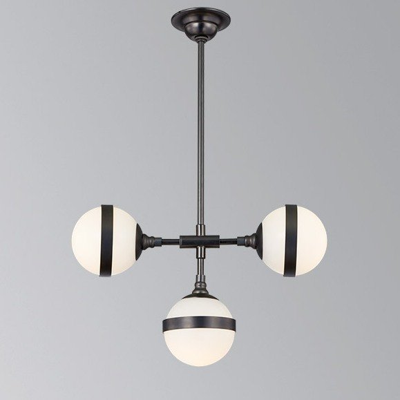 Люстра Peggy Futura lamp III Hangar Design Черный Молочный Люстра Peggy Futura lamp III Hangar Design Черный Молочный в Грозном | Loft Concept