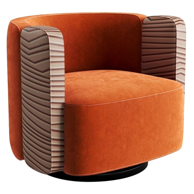 Дизайнерское кресло KELLY Armchair Оранжевый Бежевый Коричневый Дизайнерское кресло KELLY Armchair Оранжевый Бежевый Коричневый в Грозном | Loft Concept