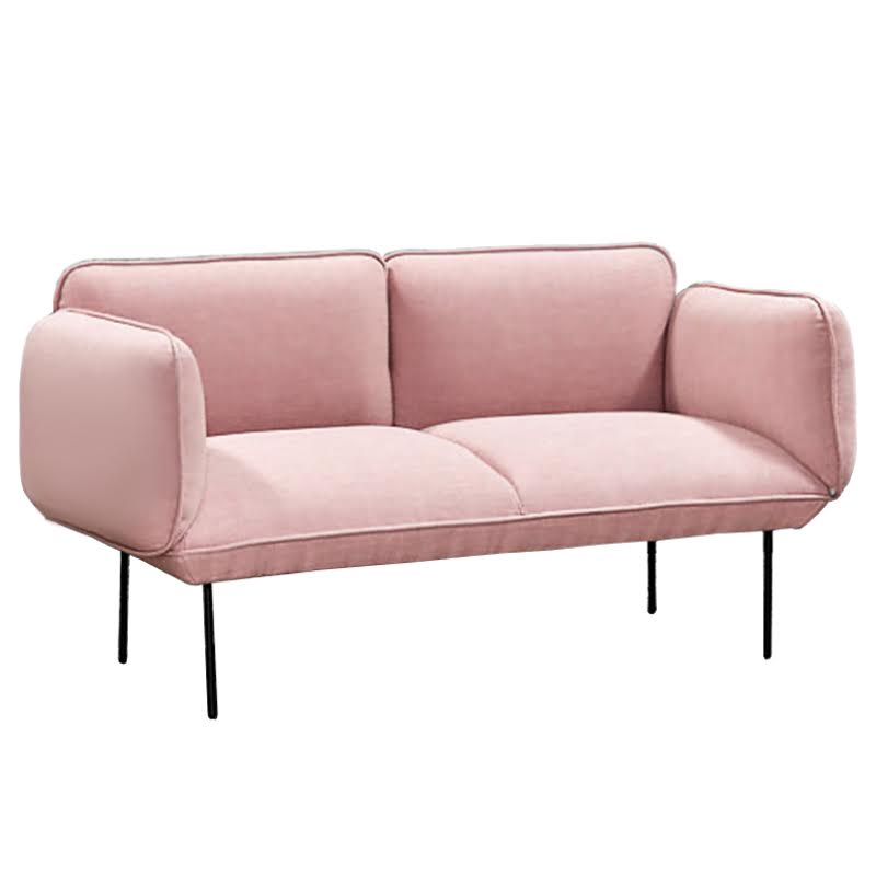 Двухместная Софа Elsa 2 Seater Sofa Розовый велюр Розовый пастельный в Грозном | Loft Concept 